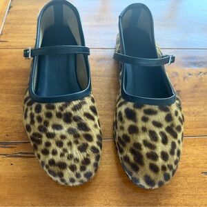NEW FREDA SALVADOR Laurel Leopard Mary Jane Flats